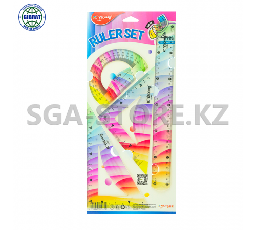 Линейки в наборе "YaLong", 30см, гелевый, 213601-30.