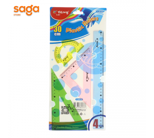 Линейки в наборе "YaLong", 30см, пластиковые, YL 88150.