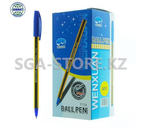 Ручка шариковая, синий, 1.0мм, в коробке-50шт. 777.