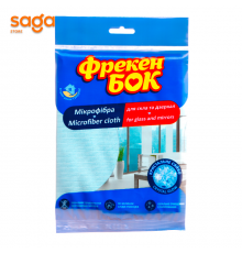 Салфетка Микрофибра для стекол и зеркал Фрекен бок, 35*35см, в упаковке-1шт.