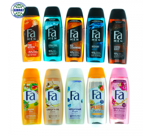 Шампунь-Гель для душа 2в1 FA 250мл.