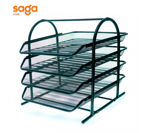 Лоток металлический горизонтальный, 4 секций.