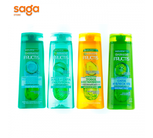Шампунь для волос Garnier Fructis Сила и блеск 400мл.