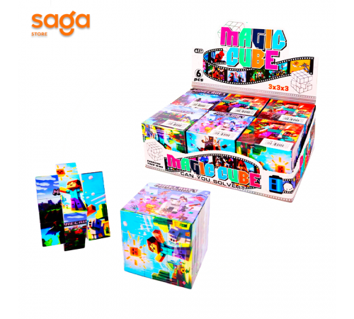 Кубик рубик 3х3 мультик СТ-00 1/6/360