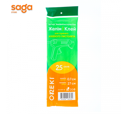 Горячий клей, диаметр-0,7мм, длина-30см 25/70 ON-0727-25 цена за блок