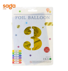 Надувные фольговые шарики 3 размер-32 золото. 1/600