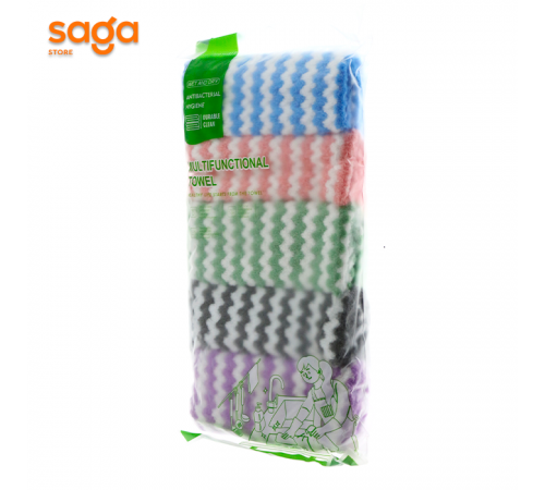 Тряпка из микрофибры, в наборе-5шт, 862-2 30х30см.