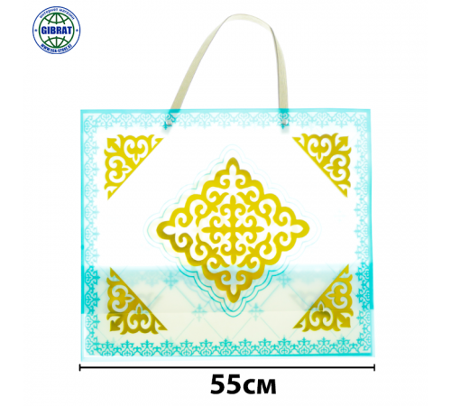 Пакет из пластика, орнамент, 55*45см. G-11