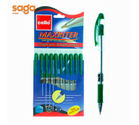 Ручка шариковая "Maxriter-cetto" CL-727 в упаковке-10шт (зеленый)