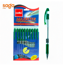 Ручка шариковая "Maxriter-cetto" CL-727 в упаковке-10шт (зеленый)