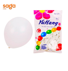 Шары однотонные белые "Yu Hang - Юхан", 100 шт.