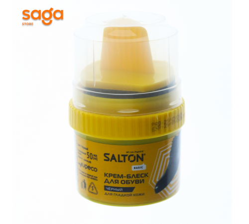 Крем-блеск для обуви, черный, SALTON 50мл.