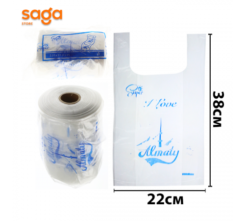 Пакеты/Майка "Алматы-Супер", 2-нан/220*380мм, в мешке-24 рулонов.