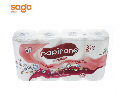 Полотенца бумажные "Papirone" 4в1, 23х12,5см.