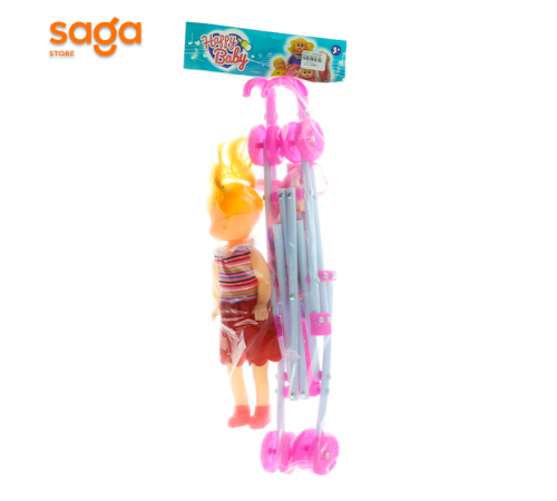 Кукла с коляской простая 226-124.