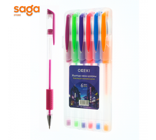 Ручка блеска неон 6цв ON-0150-6 цена за 6шт