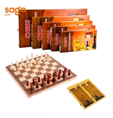 Настольная игра "Шахматы 3в1", деревянный.  ON-S3828.