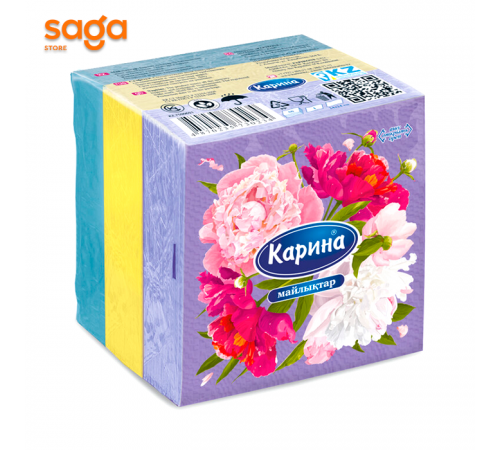 Салфетки "Карина " Пион цветной