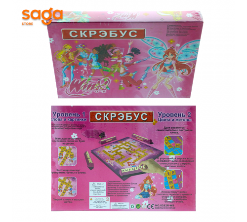 Игра настольная Скрэбус "Winx".36*26.5*4.5см 8282R-WS