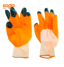 Перчатки рабочие оранжевые (тонкие) 12х