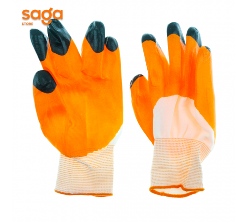 Перчатки рабочие оранжевые (тонкие) 12х