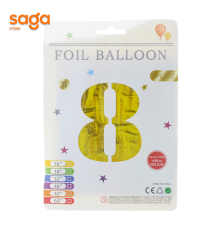 Надувные фольговые шарики 8 размер-32 золото. 1/600