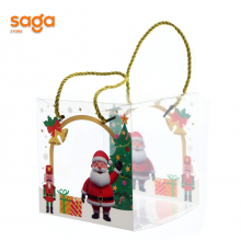 Пакет подарочный прозрачный  (новый год) 15*15*15см