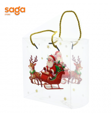 Пакет подарочный прозрачный  (новый год) 20*9*20см