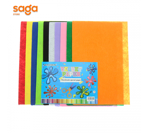 Фетра разноцветная, формат-А4, 10 цветов, 1 мм толщина.