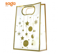 Пакет подарочный прозрачный  (новый год) 18*26*8см