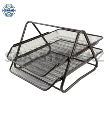 Лоток горизонтальный, металлический, 2-секций.