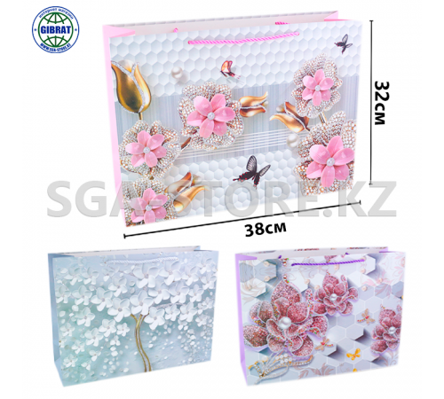 Пакет бумажный, подарочный 38*32*12см