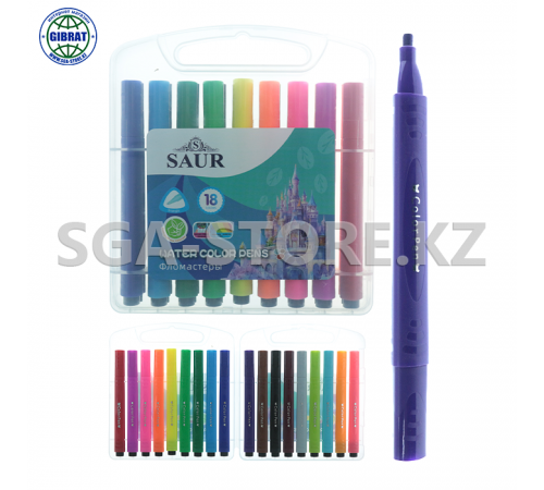 Фломастер "Saur", 18 цветов, 2688-18
