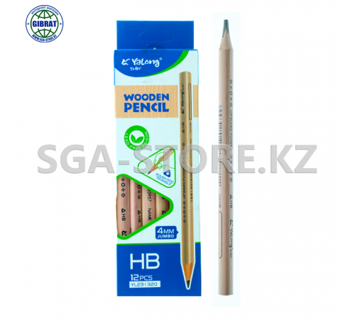 Карандаши чернографитные "Ya long", в пачке 12шт. НВ 231320