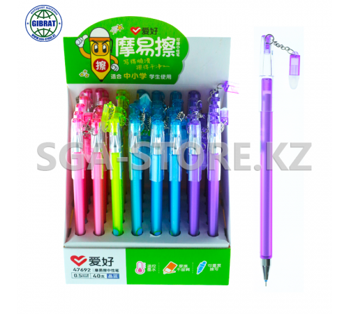 Ручка стираемая, синяя, /47692.