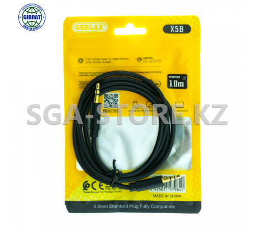 Кабель/Шнур AUX Gerlax 3.5mm, длина-1 метр.
