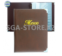 Папка меню для кафе и ресторана, экокожа, формат-А4.