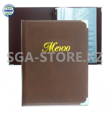 Папка меню для кафе и ресторана, экокожа, формат-А4.