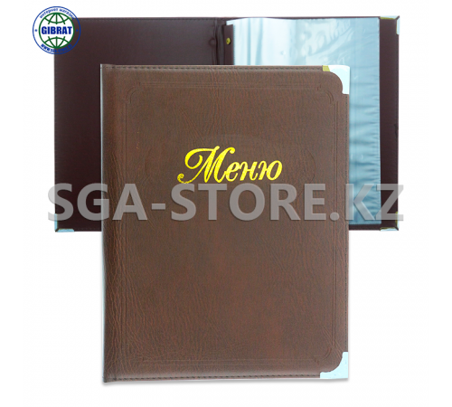 Папка меню для кафе и ресторана, экокожа, формат-А4.