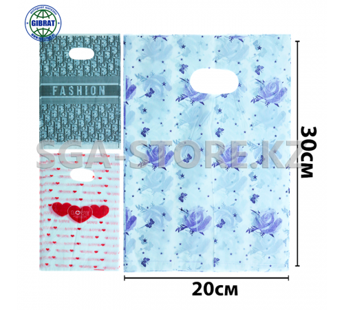 Пакеты с вырубной ручкой 20*30см, в пачке-100шт. 22-3