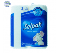 Бумажное полотенца Selpak, 3 слоя, в наборе-2 рулона.
