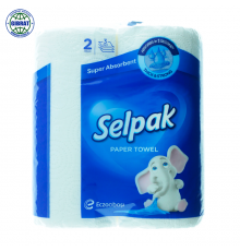 Бумажное полотенца Selpak, 3 слоя, в наборе-2 рулона.