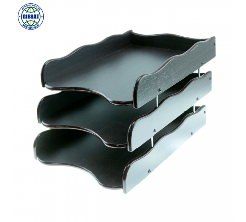 Лоток деревянный, горизонтальный, на 3 секций. XD 7803.