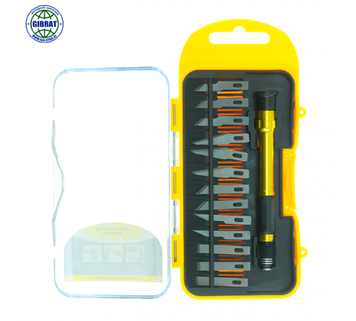 Макетный нож канцелярский, скальпель профессиональный, лезвия SK5