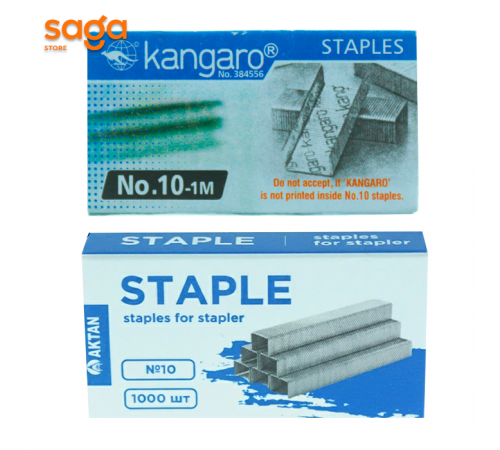 Скоба №10, "Kangaro", в коробке-20 пачек, в пачке-1000шт.