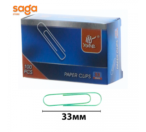 Скрепки 33мм,YONE в блоке-10/500
