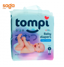 Подгузники Tompi, размер-2, в упаковке-82шт.