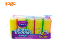 Губка для мытья посуды PAREX-bubble, в упаковке-5шт.