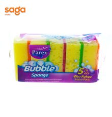 Губка для мытья посуды PAREX-bubble, в упаковке-5шт.