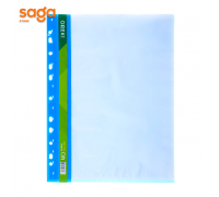 Файл L 30л (cиний) пластиковый, с вкладышами, 1/10/320